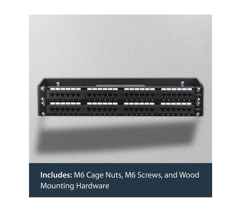 StarTech.com WALLMOUNTH2 2U 19" Hinged Wall Mount Bracket for Patch Panels