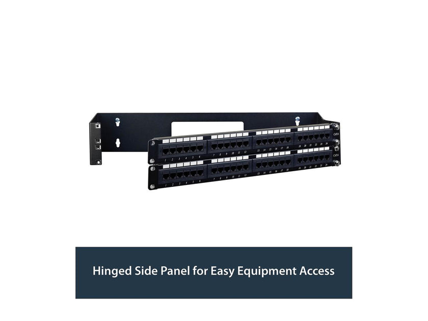 StarTech.com WALLMOUNTH2 2U 19" Hinged Wall Mount Bracket for Patch Panels