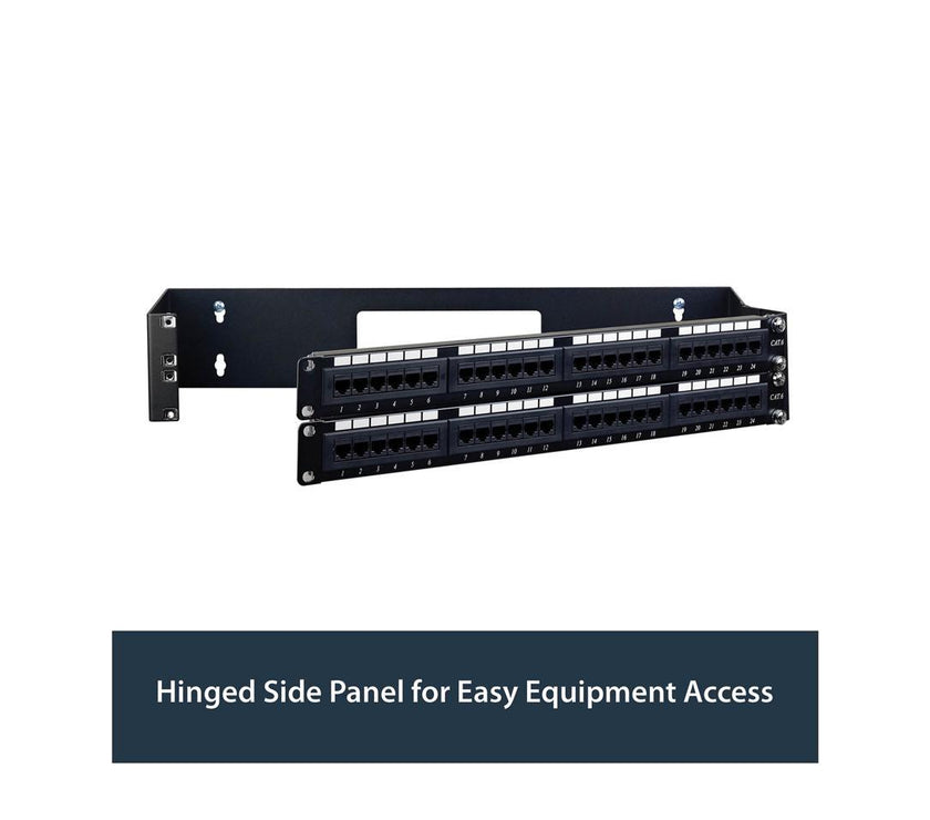 StarTech.com WALLMOUNTH2 2U 19" Hinged Wall Mount Bracket for Patch Panels