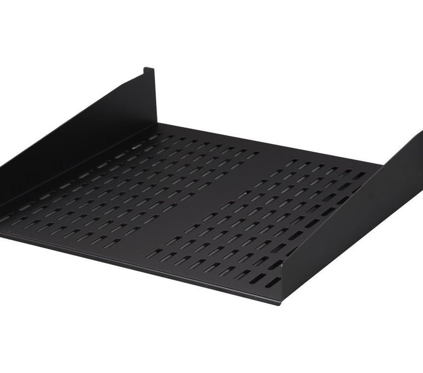 StarTech.com CABSHELFV 2U 16 in Universal Vented Rack Mount Cantilever Shelf - Fixed Server Rack Cabinet Shelf - 50 lbs / 22 kg - 16 in Deep