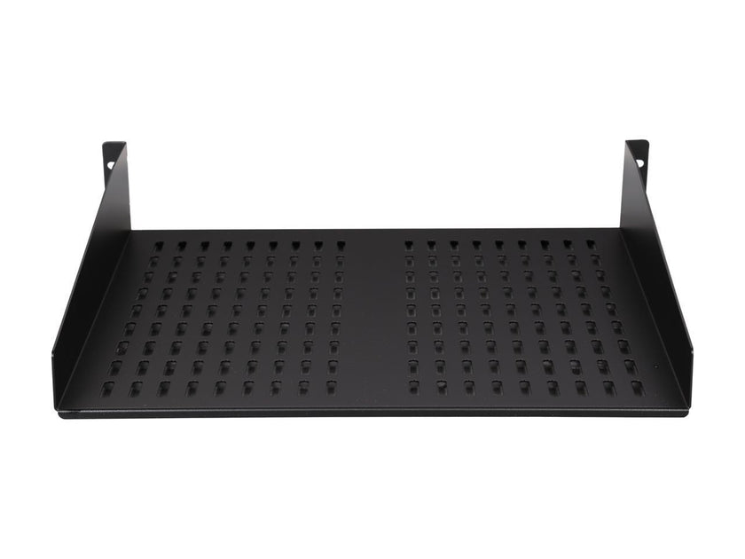 StarTech.com CABSHELFV 2U 16 in Universal Vented Rack Mount Cantilever Shelf - Fixed Server Rack Cabinet Shelf - 50 lbs / 22 kg - 16 in Deep