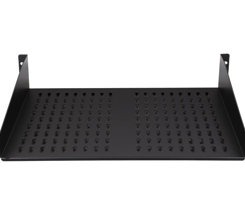 StarTech.com CABSHELFV 2U 16 in Universal Vented Rack Mount Cantilever Shelf - Fixed Server Rack Cabinet Shelf - 50 lbs / 22 kg - 16 in Deep