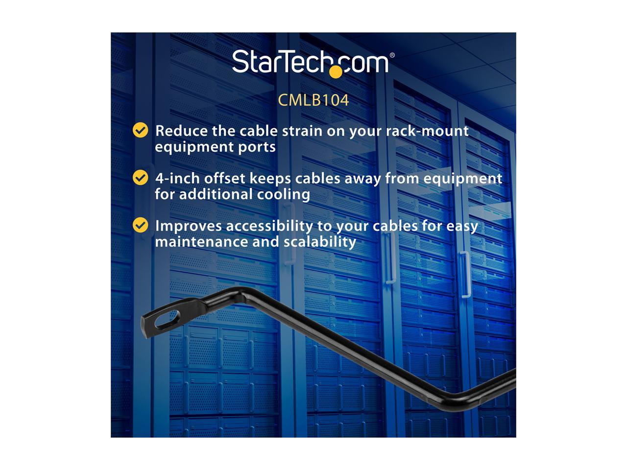 StarTech.com Cable Lacing Bar - 10 Pack - Steel - Horizontal Cable Management Bar -  Rack Cable Organizer - Cable Lacing Tool