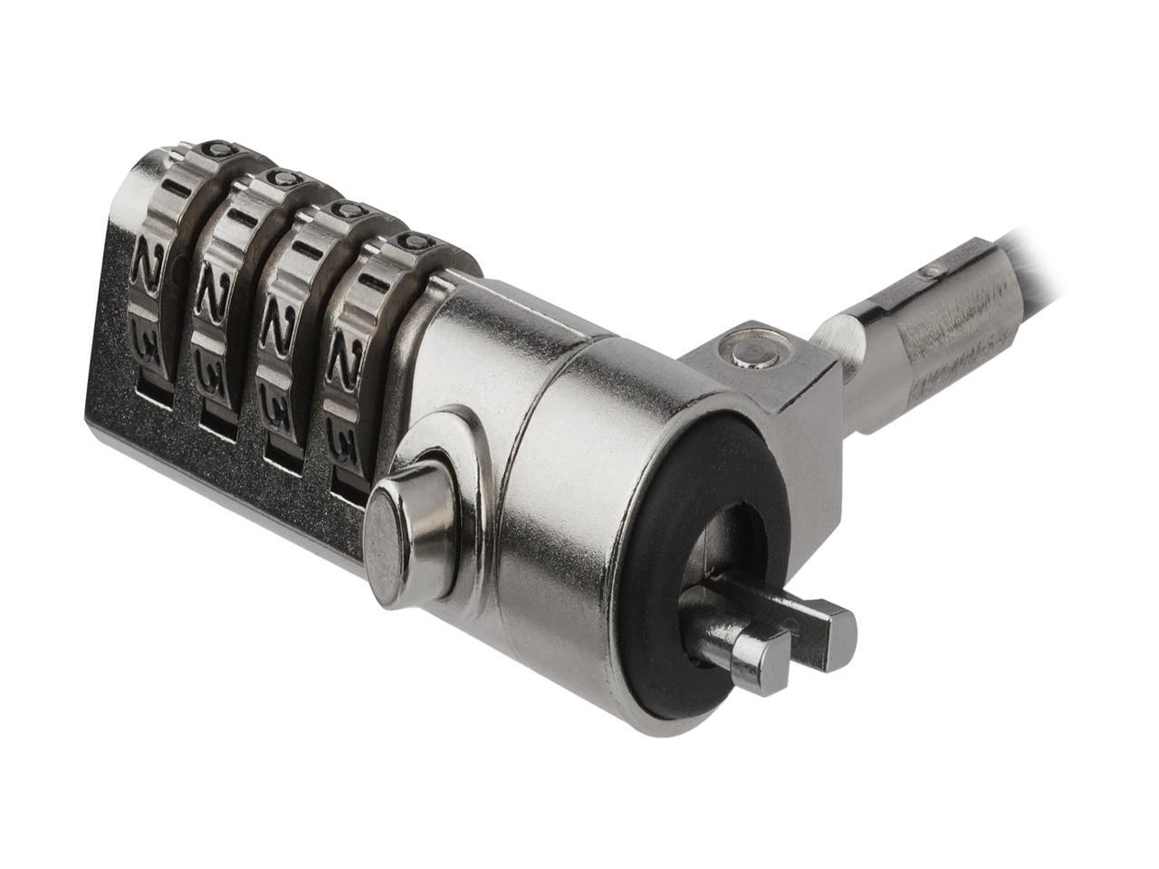 StarTech.com LTLOCK4D Laptop Cable Lock - With Swivel Hinge - 2m / 6.5' Steel Cable - Portable 4-Digit Combination Lock - Locking Security Cable