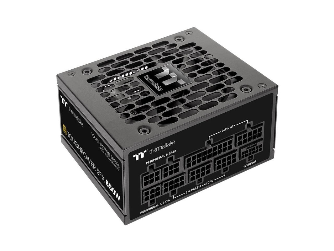 Thermaltake Toughpower SFX 850W 80+ Gold Full Modular SLI/Crossfire Ready (Compatible with ATX 3.0 Standard) Power Supply, PCIe Gen.5 450W 12VHPWR Connector Included, PS-STP-0850FNFAGU-1