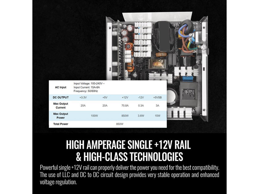 Thermaltake Toughpower PF3 850W 80+ Platinum ATX 3.0 (PCI-E 5.0 450W 12VHPWR Connector included) Full Modular SLI/Crossfire Ready Power Supply, PS-TPD-0850FNFAPU-L