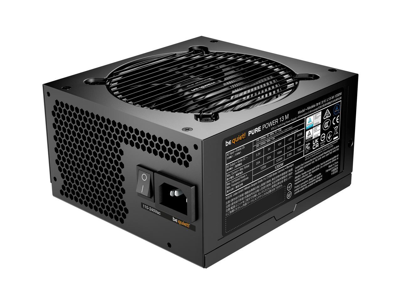 be quiet! Pure Power 13 M 1200W ATX 3.1 Power Supply | 80 Plus Gold Efficiency | PCIe 5.1 | BP029US