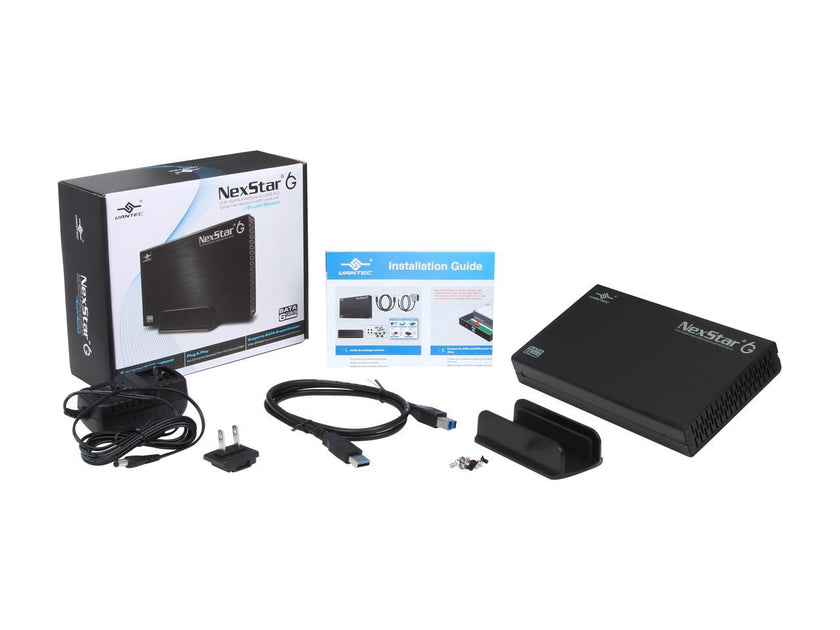 VANTEC NST-366S3-BK 3.5-Inch SATA 6GB/s to USB 3.0 HDD Enclosure, Black