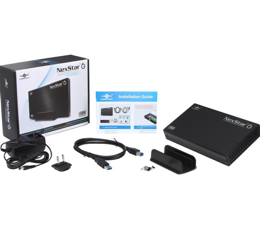 VANTEC NST-366S3-BK 3.5-Inch SATA 6GB/s to USB 3.0 HDD Enclosure, Black