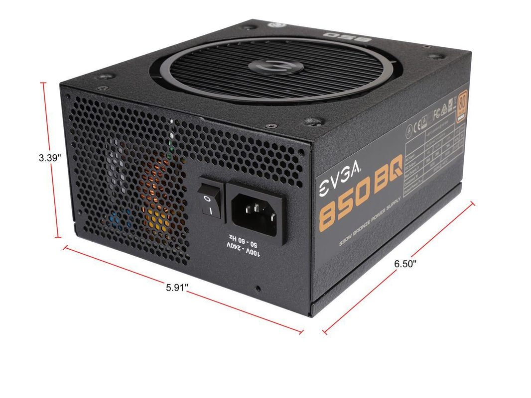 EVGA 850 BQ 110-BQ-0850-V1 80+ BRONZE 850W Semi Modular Includes FREE Power On Self Tester Power Supply