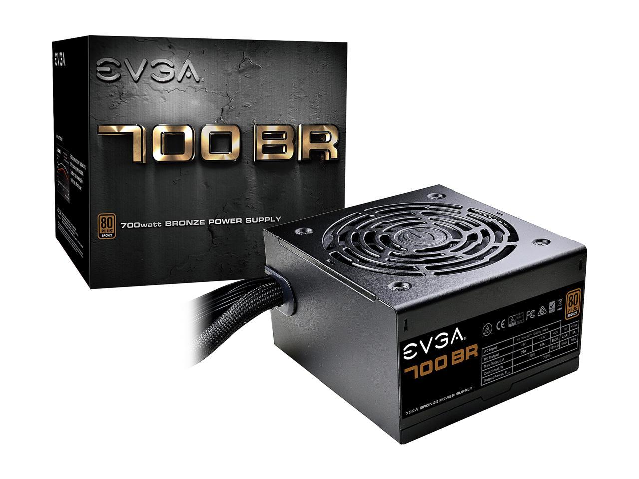 EVGA 700 BR 100-BR-0700-K1 700 W ATX12V / EPS12V SLI CrossFire 80 PLUS BRONZE Certified Non-Modular Power Supply