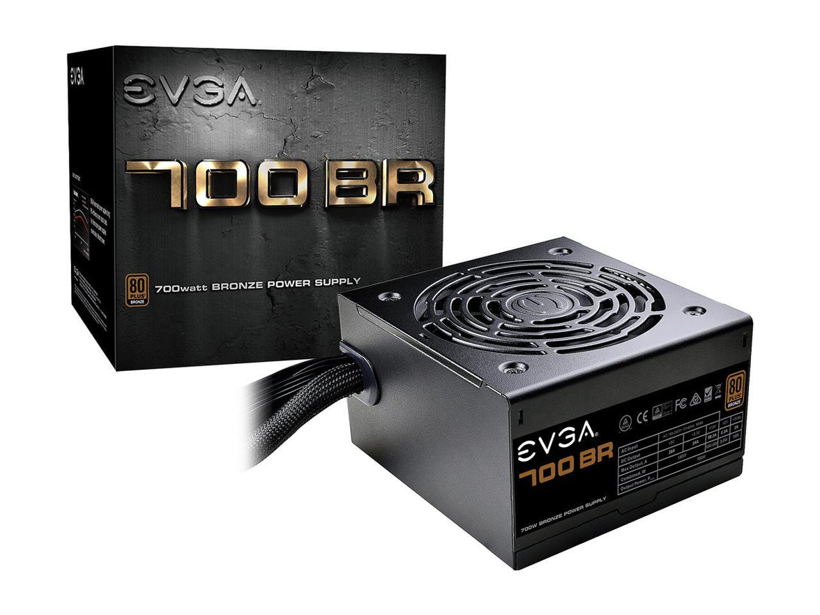 EVGA 700 BR 100-BR-0700-K1 700 W ATX12V / EPS12V SLI CrossFire 80 PLUS BRONZE Certified Non-Modular Power Supply