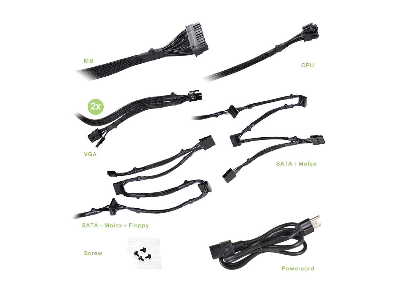 EVGA 700 GD 100-GD-0700-V1 700 W ATX12V / EPS12V 80 PLUS GOLD Certified Non-Modular Active PFC Power Supply