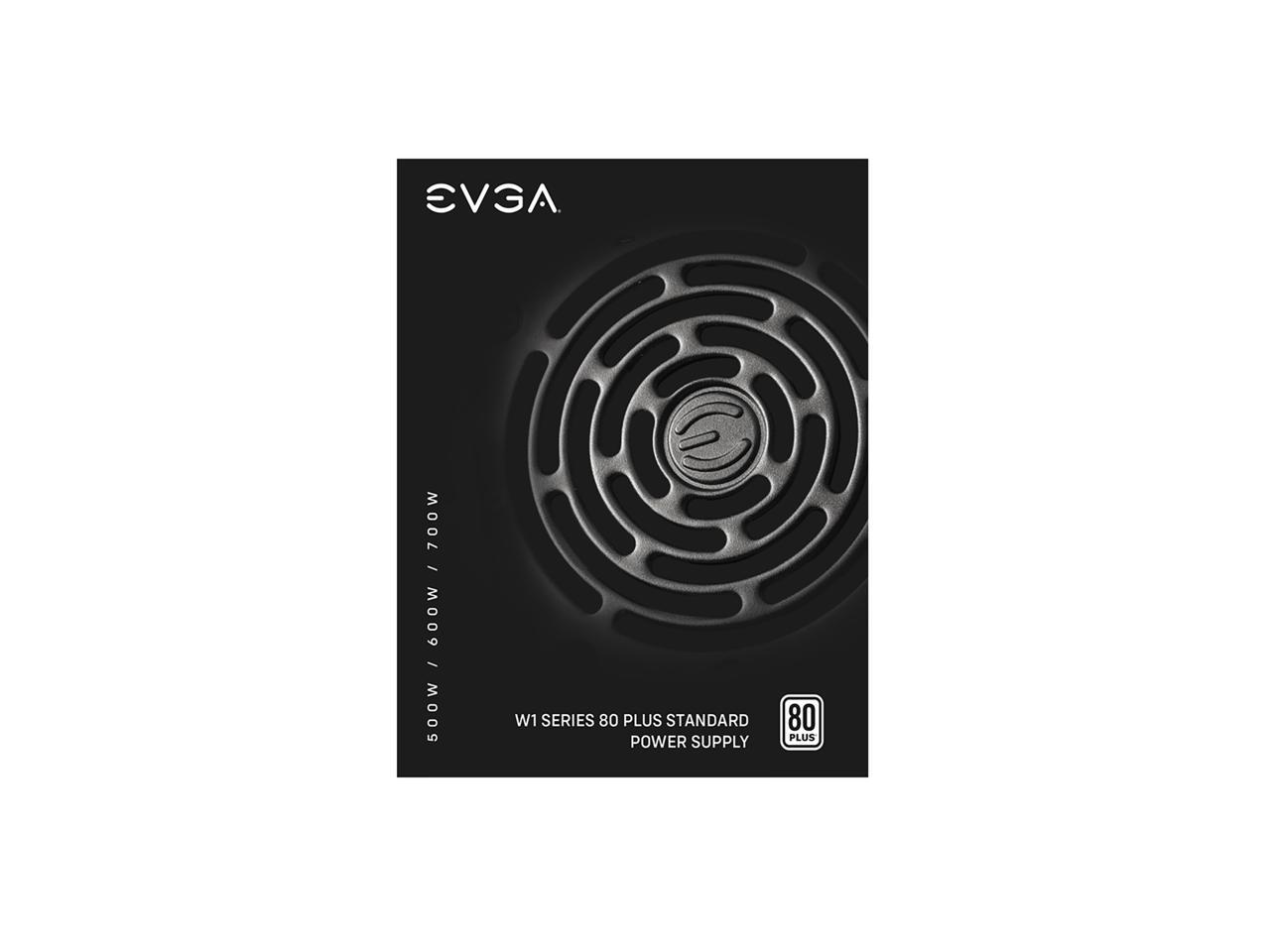 EVGA W1 100-W1-0600-K1 600 W ATX12V 80 PLUS Certified Non Modular Active PFC EVGA 600 W1, 80+ WHITE 600W, 3 Year Warranty, Power Supply 100-W1-0600-K1
