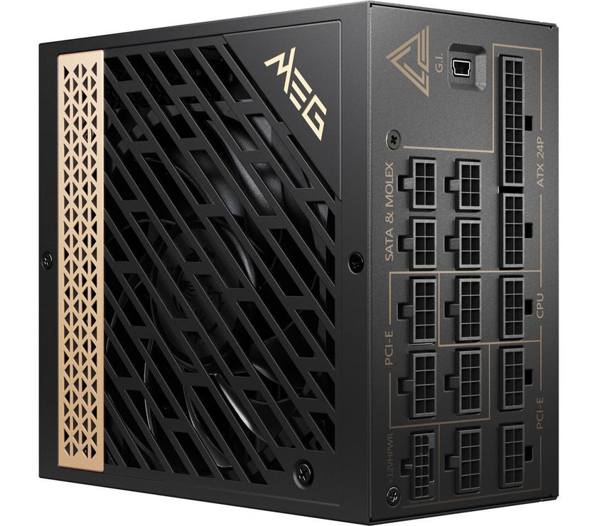 MSI - MEG Ai1300P PCIE 5.0, 80 PLATINUM Full Modular Gaming PSU, 12VHPWR Cable, 4080 4090 ATX 3.0 Compatible, 1300W Power Supply