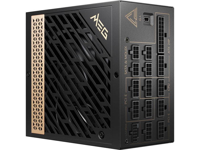 MSI - MEG Ai1300P PCIE 5.0, 80 PLATINUM Full Modular Gaming PSU, 12VHPWR Cable, 4080 4090 ATX 3.0 Compatible, 1300W Power Supply