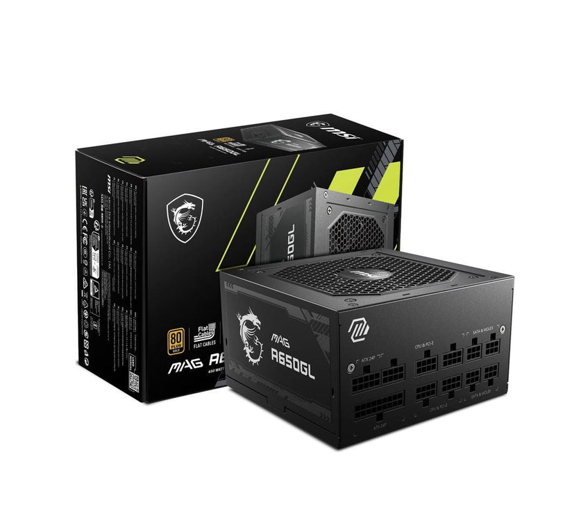 MSI MAG A650GL Fully-Modular, 80 Plus Gold, 650W Power Supply