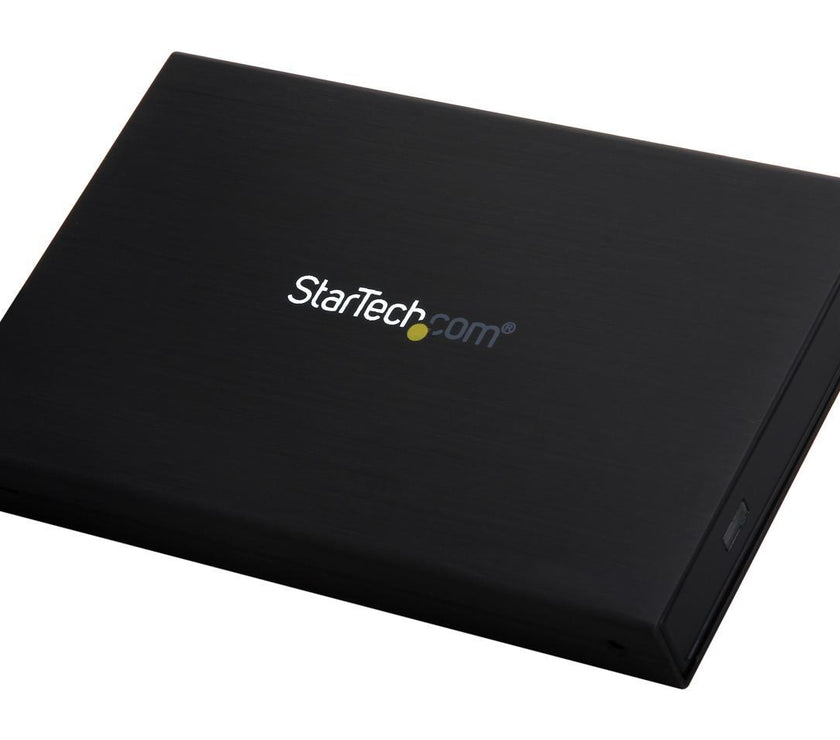 StarTech.com S2510BMU33 Aluminum / Plastic 2.5" Black SATA III External Hard Drive Enclosure with UASP