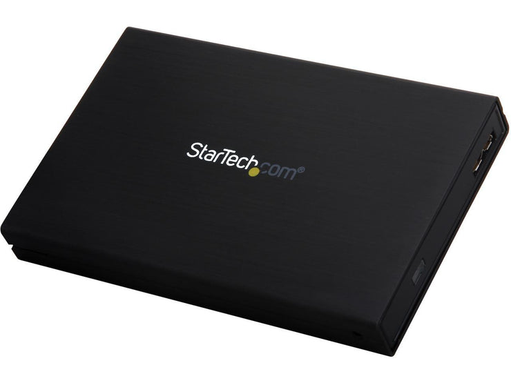 StarTech.com S2510BMU33 Aluminum / Plastic 2.5" Black SATA III External Hard Drive Enclosure with UASP