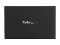 StarTech.com S2510BMU33 Aluminum / Plastic 2.5" Black SATA III External Hard Drive Enclosure with UASP