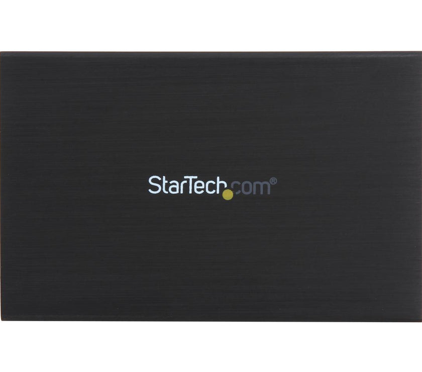 StarTech.com S2510BMU33 Aluminum / Plastic 2.5" Black SATA III External Hard Drive Enclosure with UASP