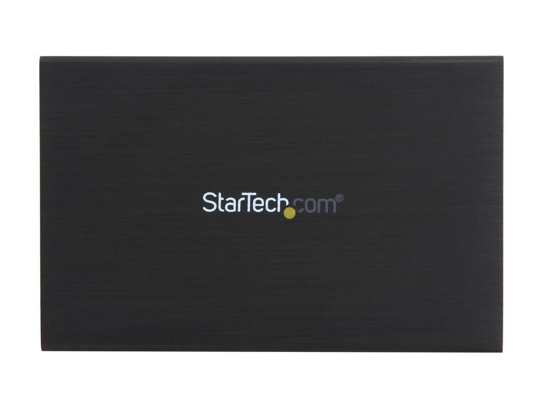 StarTech.com S2510BMU33 Aluminum / Plastic 2.5" Black SATA III External Hard Drive Enclosure with UASP