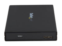 StarTech.com S2510BMU33 Aluminum / Plastic 2.5" Black SATA III External Hard Drive Enclosure with UASP