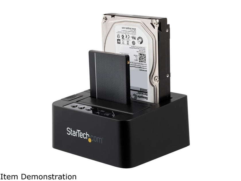 StarTech.com SDOCK2U33RE USB 3.0 / eSATA 2.5/3.5" SATA HDD/SSD Duplicator Dock – Standalone Hard Drive Cloner – SATA 6Gbps for fast-speed duplication