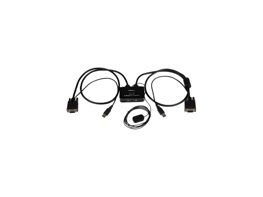 StarTech.com 2 Port USB VGA Cable KVM Switch - USB Powered with Remote Switch