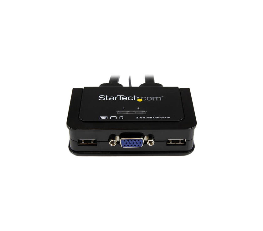 StarTech.com 2 Port USB VGA Cable KVM Switch - USB Powered with Remote Switch