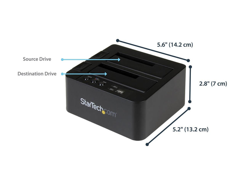 StarTech.com SDOCK2U313R USB 3.1 (10Gbps) Standalone Duplicator Dock for 2.5" & 3.5" SATA SSD / HDD - with Fast-Speed Duplication up to 28GB/min