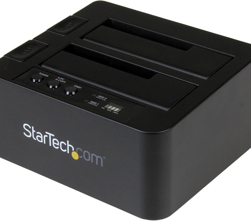 StarTech.com SDOCK2U313R USB 3.1 (10Gbps) Standalone Duplicator Dock for 2.5" & 3.5" SATA SSD / HDD - with Fast-Speed Duplication up to 28GB/min