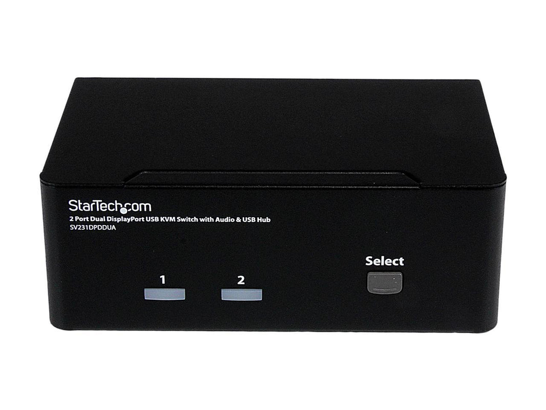 StarTech.com SV231DPDDUA2 2-Port DisplayPort Dual-Monitor KVM Switch - 4K 60Hz