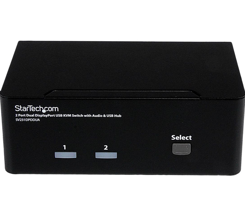 StarTech.com SV231DPDDUA2 2-Port DisplayPort Dual-Monitor KVM Switch - 4K 60Hz