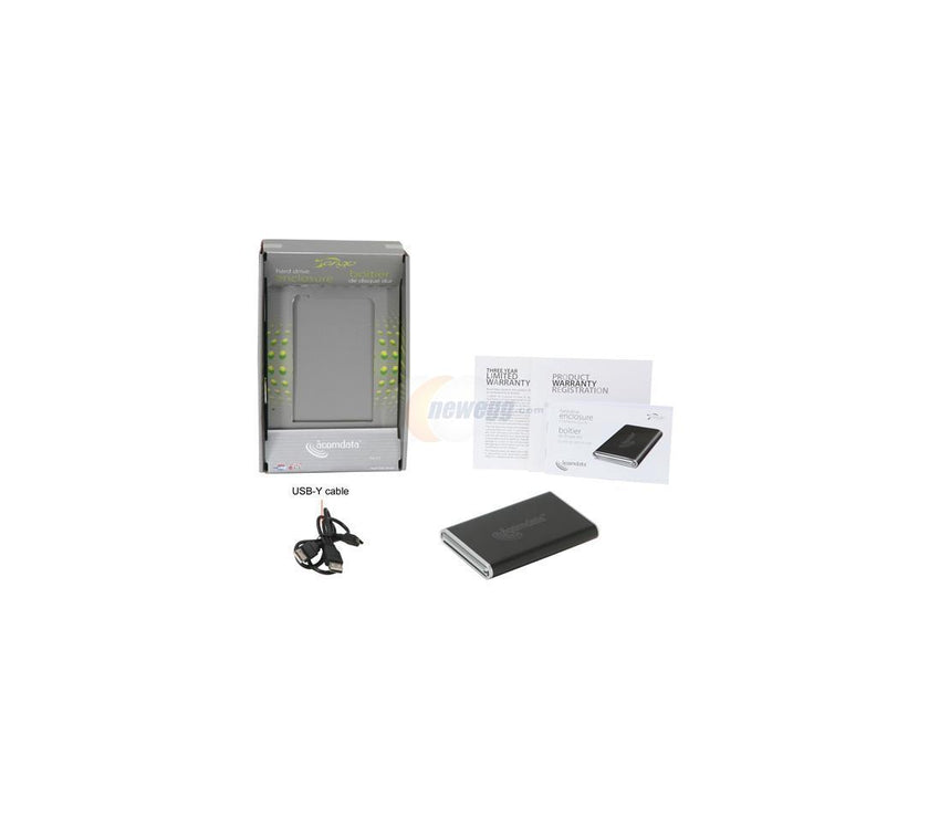 acomdata Tango TNGXXXUSE-BLK 2.5" Black SATA USB 2.0 & eSATA External Enclosure