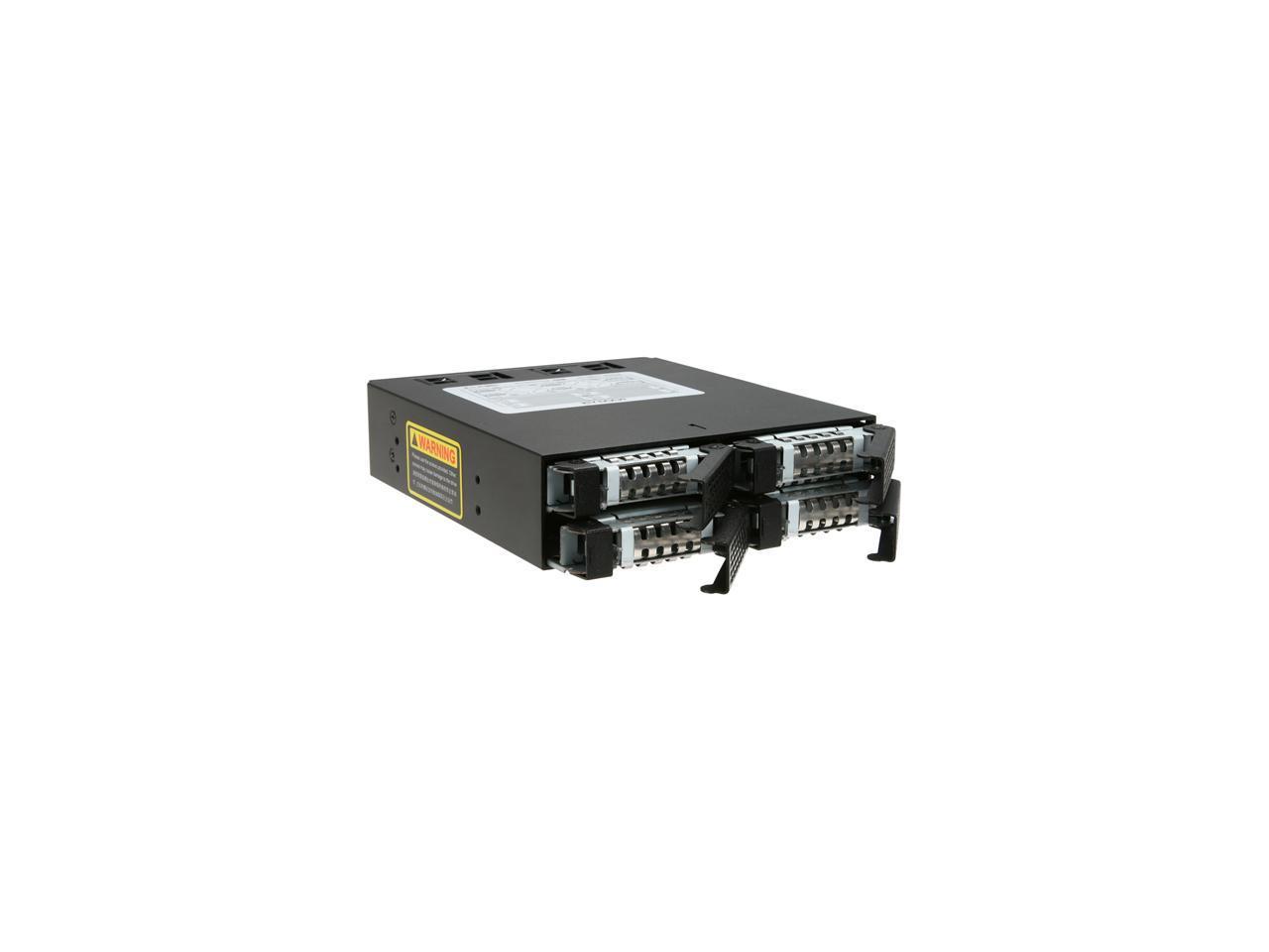 Icy Dock MB994SP-4S | 4 x 2.5 Inch SATA 6Gbps/SAS HDD/SSD Mobile Rack / Cage in 1 x 5.25 Inch bay | ToughArmor
