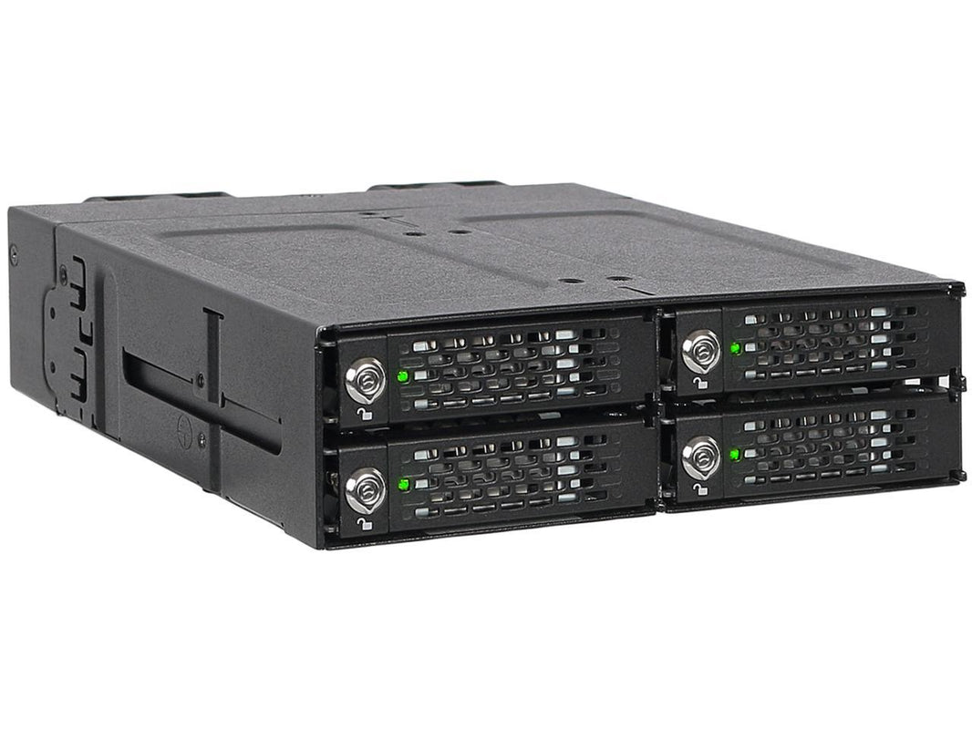 ICY DOCK ToughArmor MB720M2K-B Full Metal 4 Bay M.2 NVMe SSD Mobile Rack for External 5.25" Drive Bay