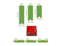 StarTech U2M2E125 M.2 to U.2 Adapter - for 1 x M.2 NVMe SSD - U.2 (SFF-8639) Host Interface - SSD M.2 - NVME M.2 SSD - M.2 PCIe SSD - M.2 Drive