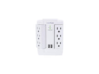 CyberPower CSP600WSURC2 6-Outlet Swivel Professional Surge Protector Wall Tap with 2 USB Ports