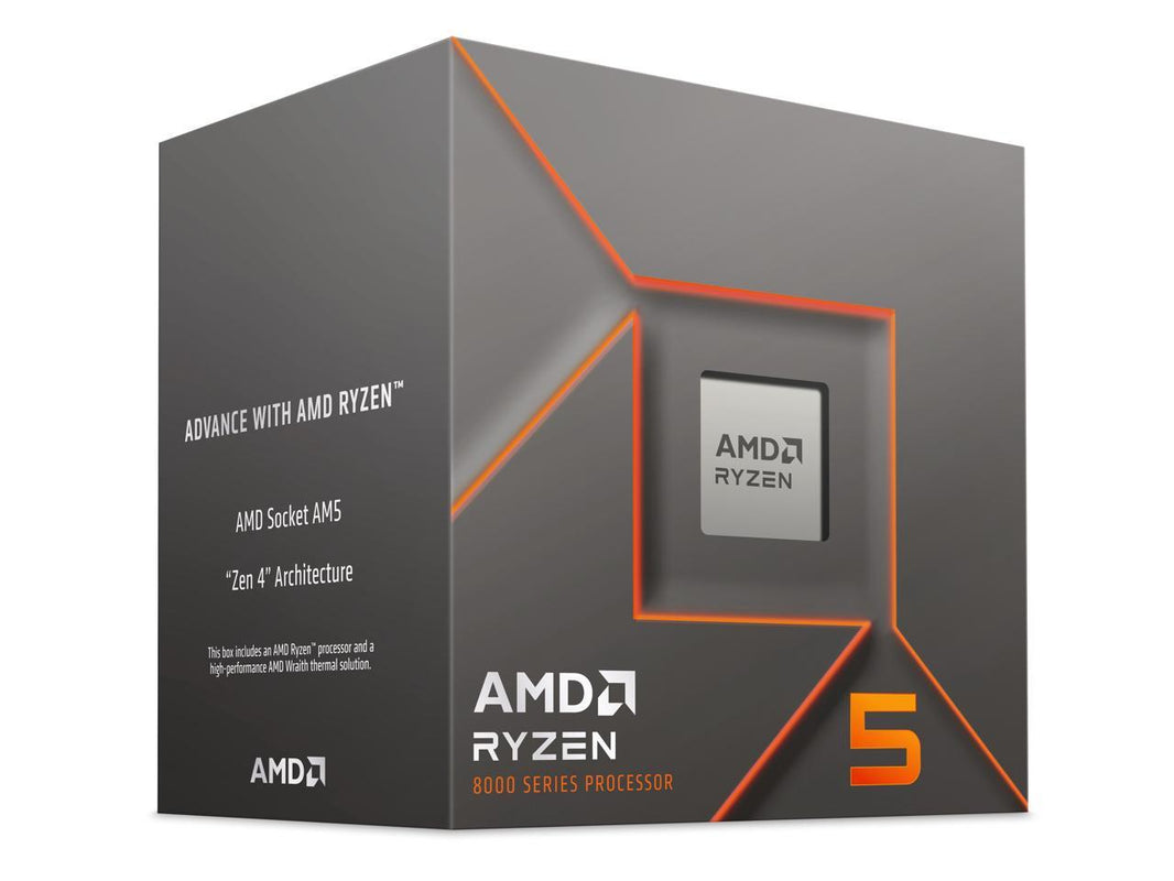 AMD Ryzen 5 8400F (4.2 GHz) - Ryzen 5 8000 Series 6-Core/ 12-Threads,  Socket AM5, 65W Processor - 100-100001591BOX