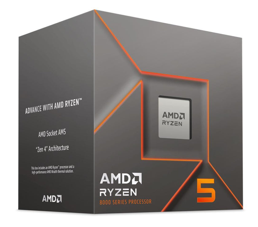 AMD Ryzen 5 8400F (4.2 GHz) - Ryzen 5 8000 Series 6-Core/ 12-Threads,  Socket AM5, 65W Processor - 100-100001591BOX