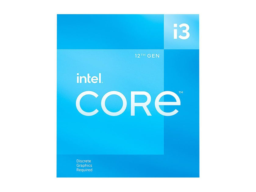 Intel Core i3-12100F - Core i3 12th Gen Alder Lake Quad-Core 3.3 GHz LGA 1700 58W Desktop Processor - BX8071512100F