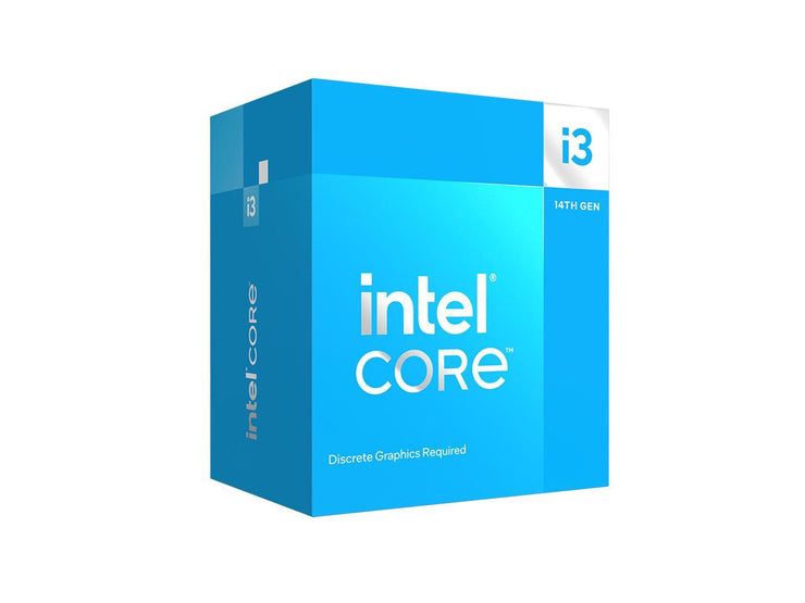 Intel Core i3-14100F - Core i3 14th Gen Raptor Lake 4-Core (4P+0E) LGA 1700 58W None Integrated Graphics Processor - BX8071514100F