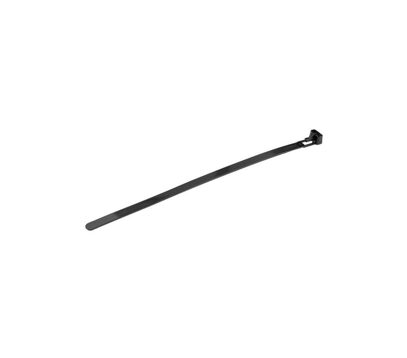 StarTech 100 Pack 8" Reusable Cable Ties Black Large Releasable Nylon/Plastic Zip Ties Resealable Adjustable Network Cable Wraps UL CBMZTRB8BK