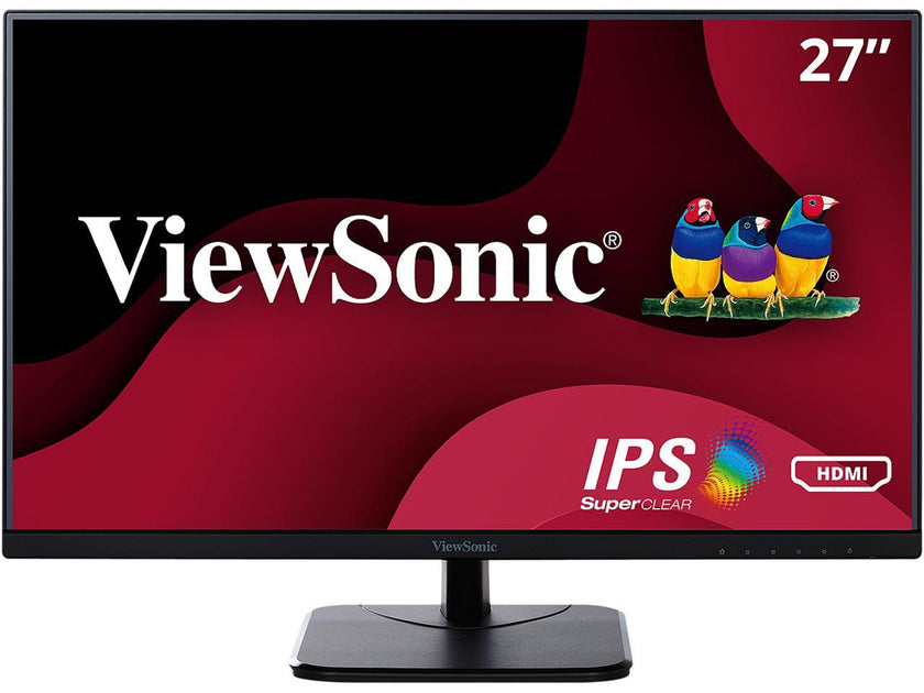 ViewSonic VA2756-MHD 27" Full HD 1920 x 1080 VGA HDMI DisplayPort Built-in Speakers SuperClear Backlit LED IPS Monitor