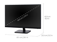 ViewSonic VA2756-MHD 27" Full HD 1920 x 1080 VGA HDMI DisplayPort Built-in Speakers SuperClear Backlit LED IPS Monitor