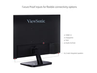 ViewSonic VA2756-MHD 27" Full HD 1920 x 1080 VGA HDMI DisplayPort Built-in Speakers SuperClear Backlit LED IPS Monitor