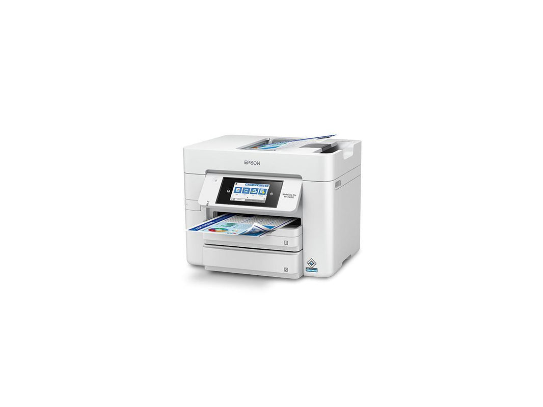 Epson WorkForce Pro WF-C4810 Inkjet Multifunction Printer - Color - Copier/Fax/Printer/Scanner - Automatic Duplex Print - Color Scanner - 1200 dpi Optical Scan - Color Fax - Wireless LAN - For ...