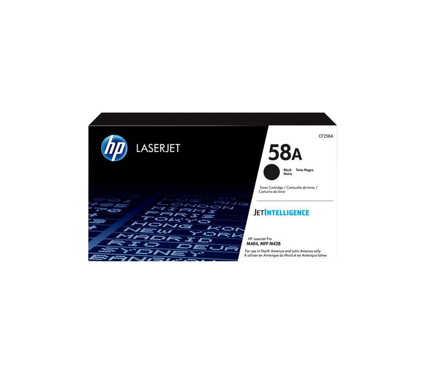 HP 58A Black Original LaserJet Toner Cartridge, ~3,000 pages, CF258A