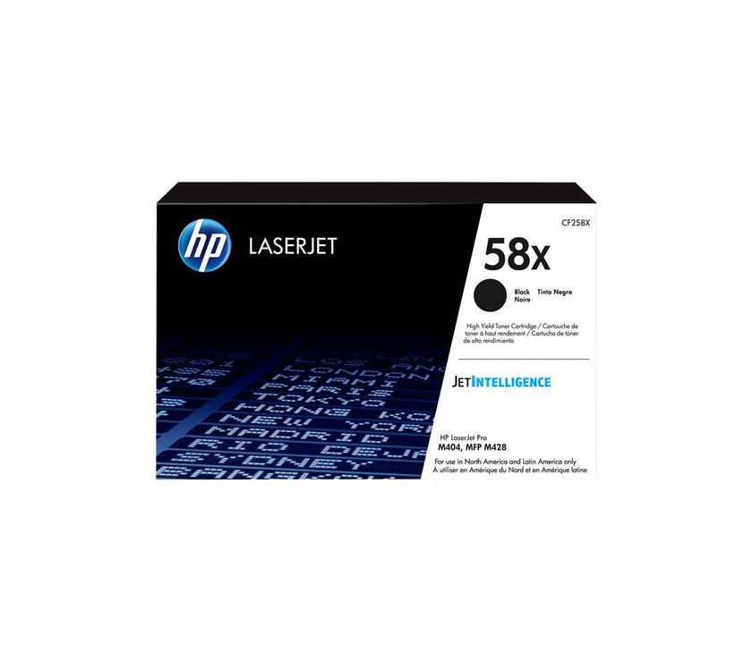 HP 58X High Yield Black Original LaserJet Toner Cartridge, ~10,000 pages, CF258X